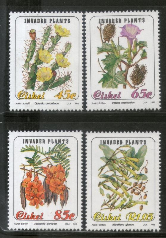 Ciskei 1993 Invader Plants Cactus Flower Tree Flora Sc 217-20 MNH # 4250