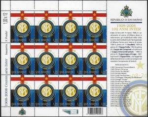 2008 San Marino Centenario Inter MS MNH Unificato n. 2173