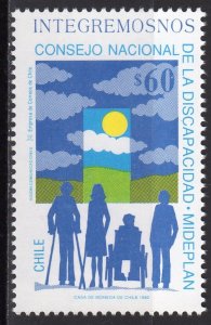 Chile 1992 Sc#1012 NATIONAL COUNCIL OF THE DISABLED Single MNH