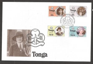 1985 Tonga Girl Guides 75th anniversary Type 'A' FDC
