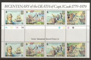 Tuvalu 114 - 117 - Bicentennial Of Captain James Cook.  MNH. OG. #02 TUVU114s