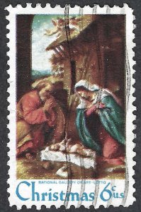 United States #1414 6¢ Christmas - The Nativity (1970). Used.