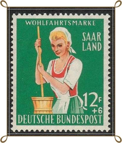 Saar B124-Dairy Maid-1958-MNH-1958--(Sa)