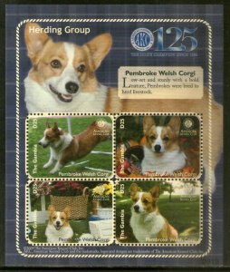 Gambia 2009 Pembroke Welsh Corgi Dogs Pet Animals Sc 3199 M/s MNH # 7687