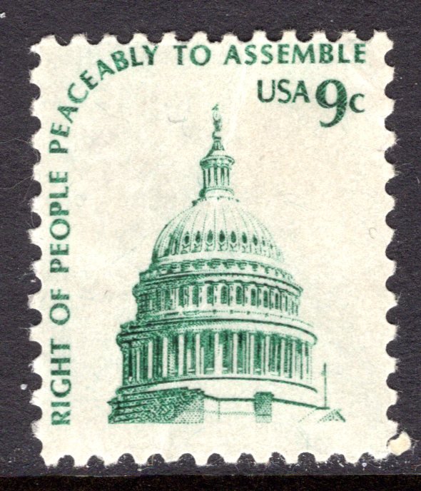 1591 MNH single Dome of Capitol, shiny gum, tagged - Americana Series