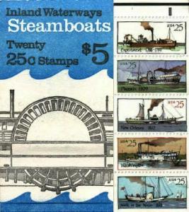 1989 BK166 STEAMBOATS Sc 2409a (4 panes) plate #1 CV $12