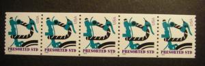 Scott 3229, 10 cent Presorted Std Bicycle, PNC5 #S111, MNH Coil Beauty