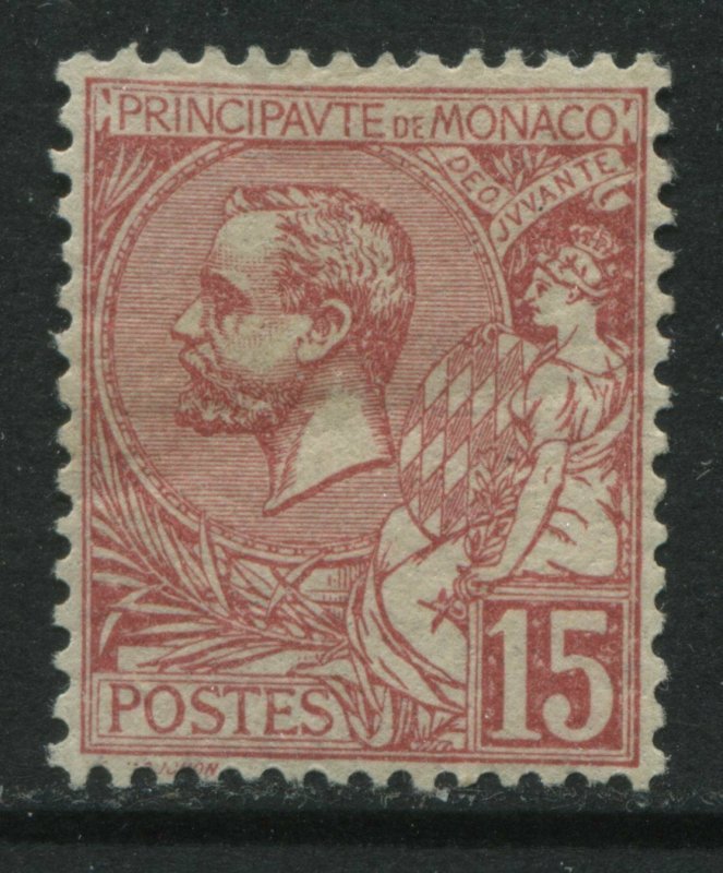 Monaco 1891 15 centimes mint o.g. hinged