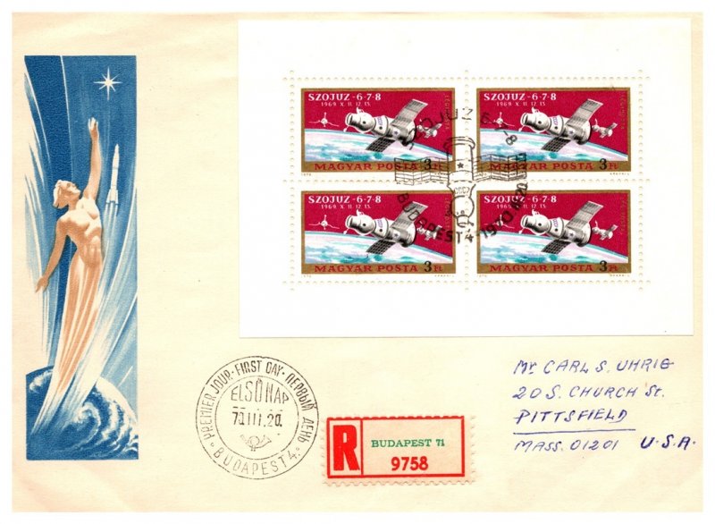 Hungary, Worldwide First Day Cover, Space