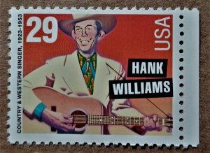 United States #2723 29c Hank Williams MNH (1993)