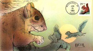 #2489 Red Squirrel Bevil FDC