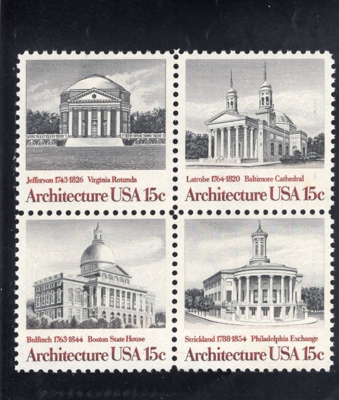 1779-1782 American Architecture, MNH blk/4