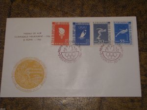 Romania  1956 & 1960 Olympics Cover FDC See Scan