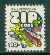 1511 10c Zip Code Fine MNH Plt/8 LL 34415-18 F09024