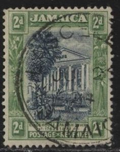 Jamaica 78 (used) 2p King’s House, Spanish Town, grn & blue (1921)