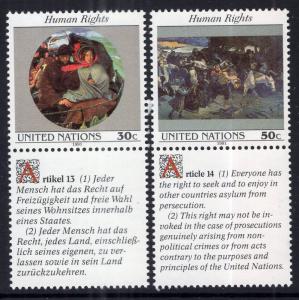 UN New York 599-600 Human Rights MNH VF