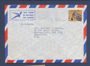 ZIMBABWE - Scott 423 on airmail cover  to UK