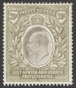 SG 32 East Africa & Uganda 1904-07. 20r grey & stone. Lightly mounted mint...