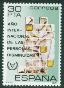 Spain Scott 2233 MNH** Disabled stamp 1981