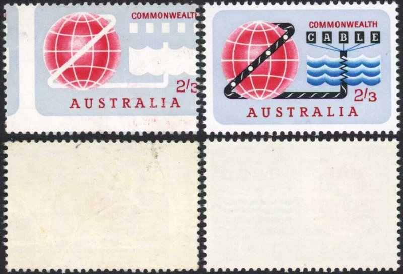 Australia BW 411c Dark Blue and Black omitted (soiled as always) Cat 1500 Dolla