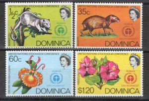 Dominica 337-340 MNH UN Human Environment Conference Flowers ZAYIX 0224M0011M