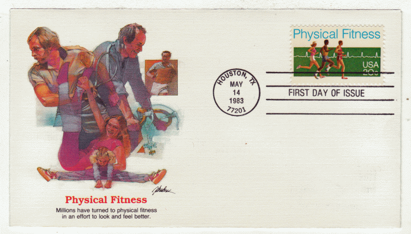 USA First Day Cover # 2043 - Physical Fitness - Fleetwood