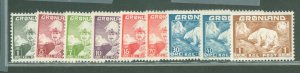 Greenland #1-9 Mint (NH) Single (Complete Set)