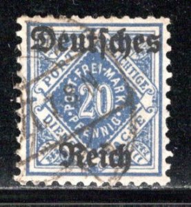 German States Wurttemberg Scott # O62, used, exp h/s, Mi # D55x