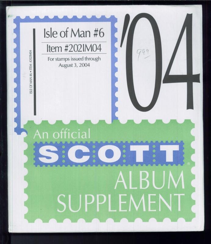 2004 Isle of Man #6 Scott Stamp Album Collection Supplement Pages Item #202IM04