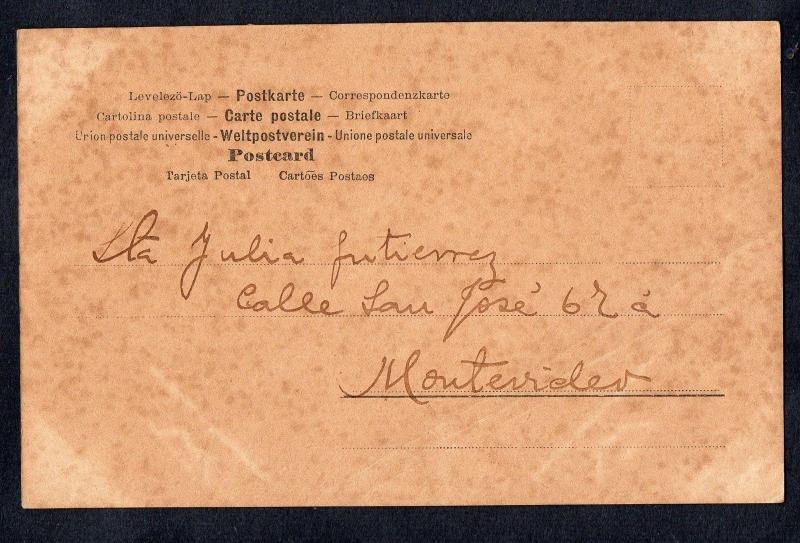 1904 civil war end postcard MAXI maxiumum CARD FROM URUGUAY