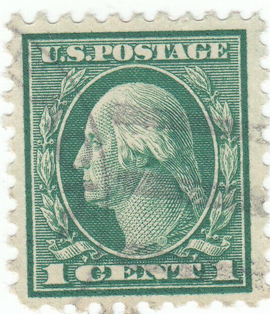 Scott #462 - 1c Green  -  Washington - Used