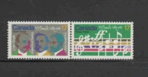 CANADA #858a 1980 COMPOSERS MINT VF NH O.G PAIR a