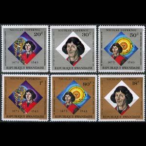 RWANDA 1973 - Scott# 565-70 Copernicus Set of 6 NH