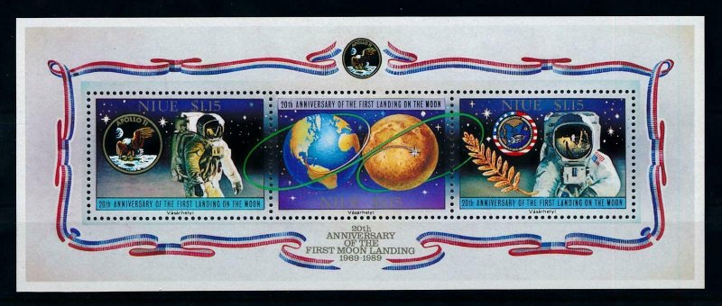 [102299] Niue 1989 Space travel weltraum Apollo 11 Souvenir Sheet MNH