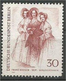 BERLIN, 1969, used 20pf Three Ladies, Scott 9N273