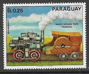 PARAGUAY 1971 25c LOCOMOTIVE Issue Sc 1399d MH