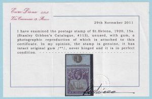 ST HELENA 99  SG 113  MINT NEVER HINGED OG ** WITH CERT - EXTRA FINE! - M544