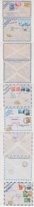 ARGENTINA 1966-71 COLLECTION OF 5 EXPRESS COVERS TO SWITZERLAND F,VF