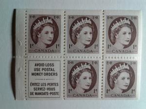 1954 CANADA PANE ONE CENT QUEEN ELIZABETH 11 MINT NEVER HINGED