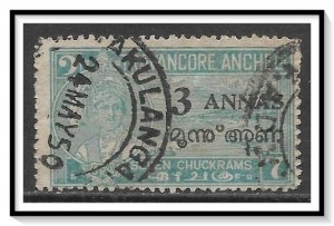 Travancore-Cochin #6m Cape Comerin Surcharged Used