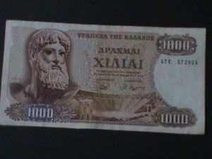 ​GREECE-KINGDOM-1970-BANK OF GREECE-$1000 DRACHMAI-.CIR-VF-54 YEARS OLD