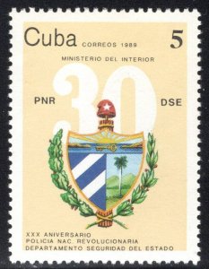 CUBA Sc# 3115  REVOLUTIONARY POLICE law & order 1989 MNH mint