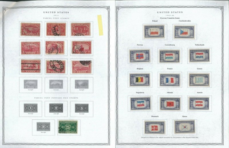 Lot of Used Early United States Postage Stamps F/VF Partial - Complete Sets 