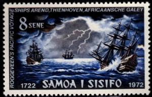 Samoa Scott  366 MNH** 1972 Ships in storm stamp