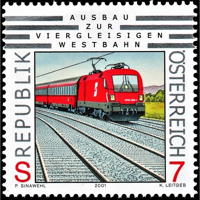 Austria 2001 MNH Stamps Scott 1850 Trains Railways Locomotive