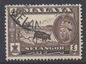 Malaya Selangor Scott 116 - SG131, 1961 Sultan 4c used