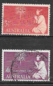 Australia 306-307: Praying child, after a painting by Reynolds, used, F-VF