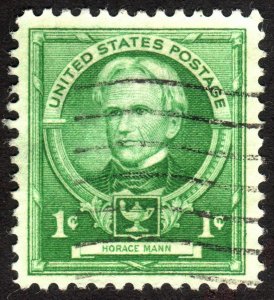 1940, US 1c, Horace Mann, Used, Sc 869