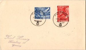 Netherlands 7 1/2c+2 1/2c and 12 1/2c+87 1/2c Netherlands Legion 1942 Feldpos...