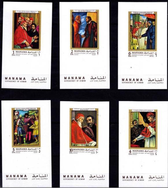 MANAMA 6 SHEETS DELUXE ART PAINTINGS MICHELANGELO